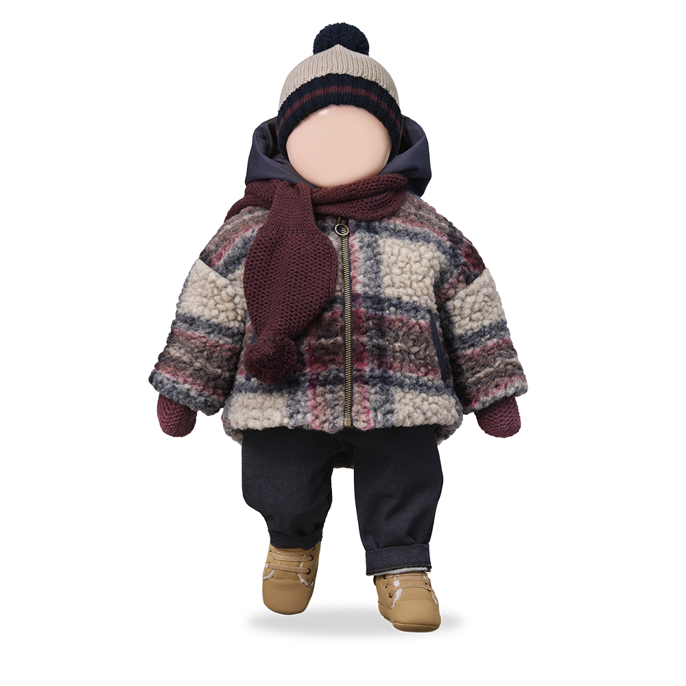 【1＋in the family】BRIAN college beanie tortora 帽子 T2,T3,T4  | Coucoubebe/ククベベ