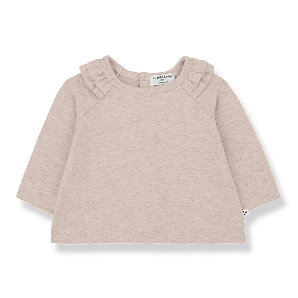 【1＋in the family】BRIGITTE girly t-shirt nude Tシャツ 12m,18m,24m,36m  | Coucoubebe/ククベベ