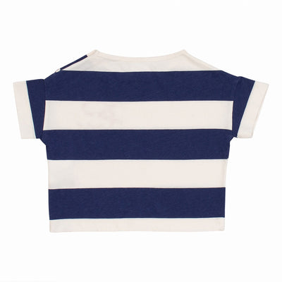 【WYNKEN】【30%OFF】Baby Wide Stripe Wynken Tee Ecru/Navy ベビーTシャツ 12m,18m,24m（Sub Image-2） | Coucoubebe/ククベベ