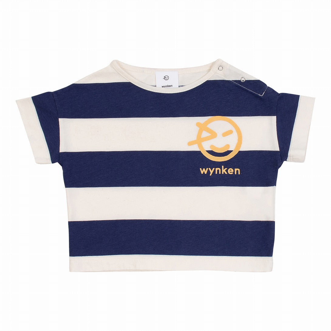 【WYNKEN】【30%OFF】Baby Wide Stripe Wynken Tee Ecru/Navy ベビーTシャツ 12m,18m,24m  | Coucoubebe/ククベベ