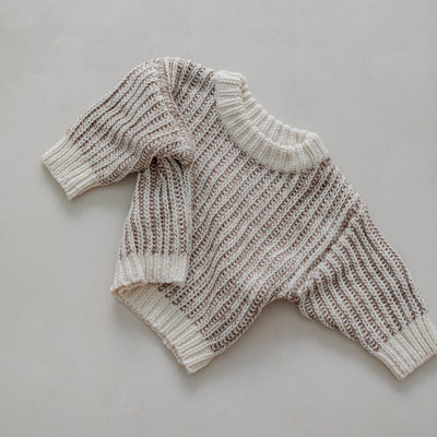 【BELLE&SUN】【30%OFF】Knit Sweater Pebble セーター 12-18m,18-24m,2-3y（Sub Image-4） | Coucoubebe/ククベベ