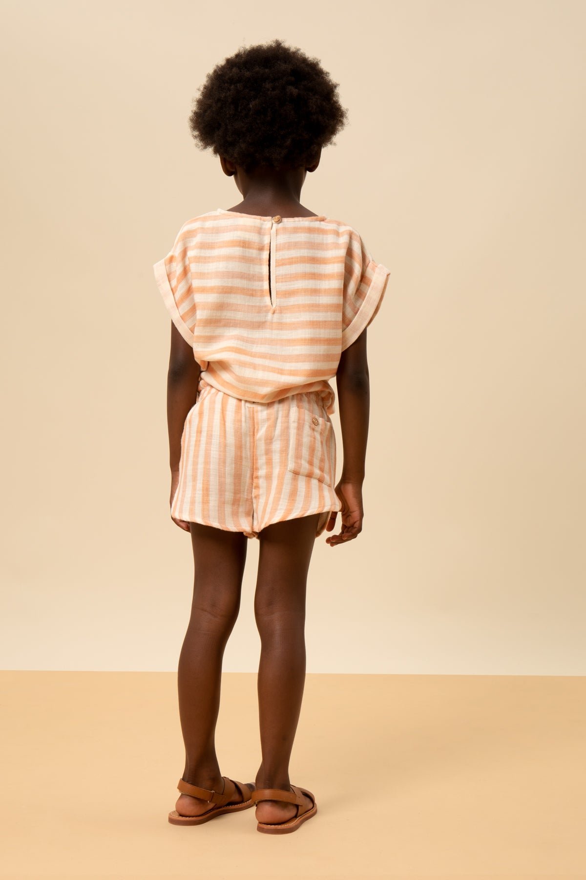 【STUDIO BOHEME】【40%OFF】SHORTS GEORGETTE NUDE STRIPES ショートパンツ 36m,4y  | Coucoubebe/ククベベ