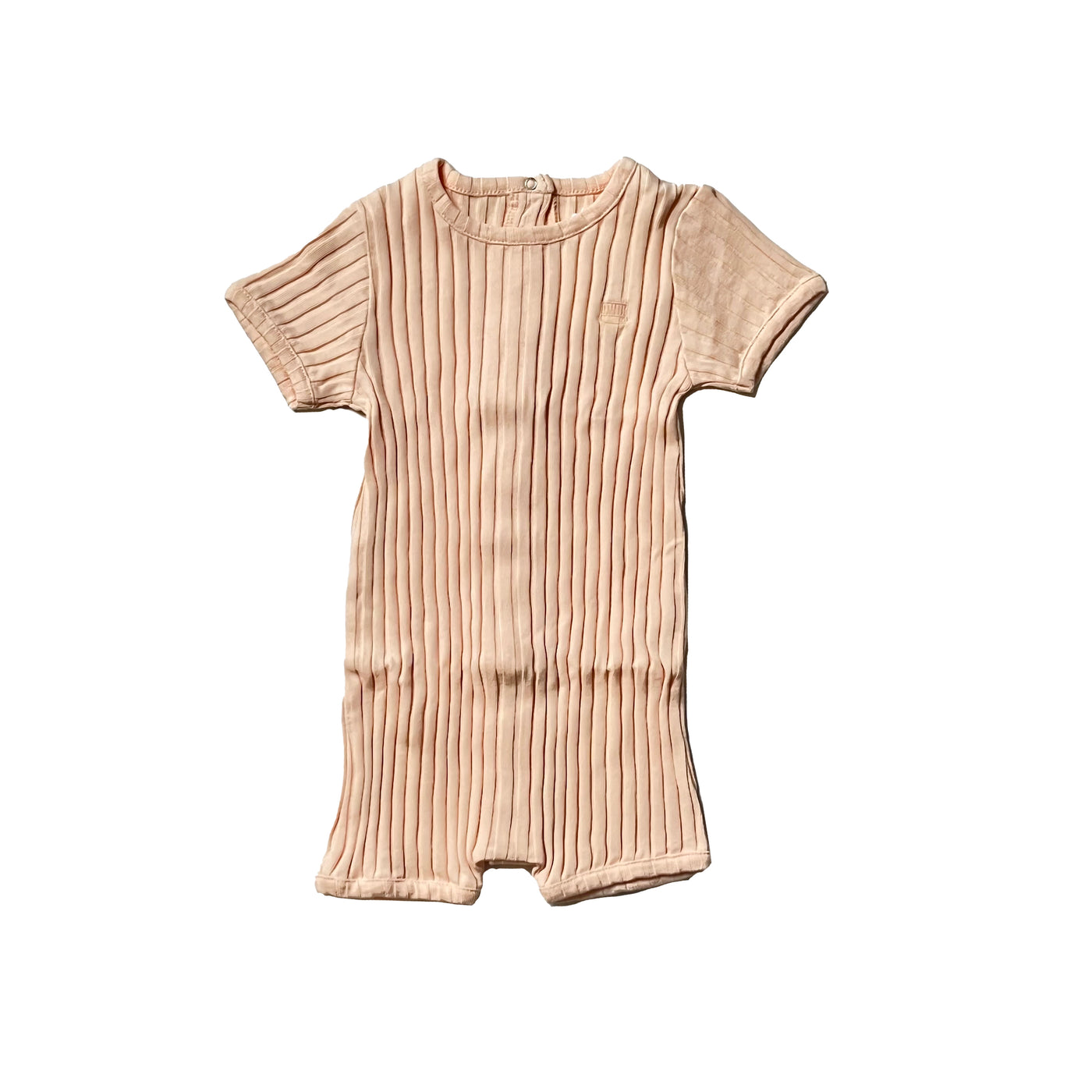 【SUUKY】【40%OFF】Ribbed Romper Rib peach ロンパース 6/9m,9/12m  | Coucoubebe/ククベベ
