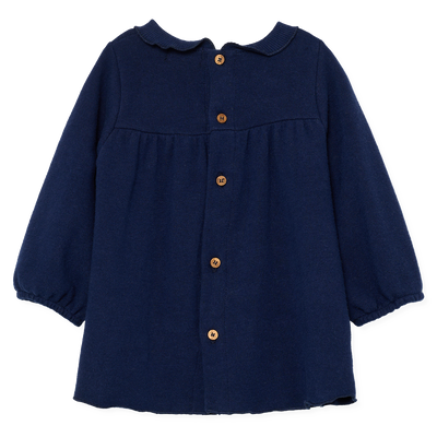 【COZMO】Soft knit baby dress Navy ワンピース 18m,24m,36m（Sub Image-2） | Coucoubebe/ククベベ