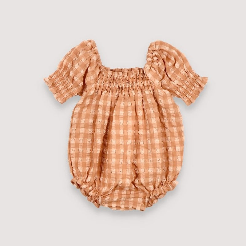 【the new society】【30%OFF】Canyon Blush Baby Romper Blush Check ロンパース 12m,18m  | Coucoubebe/ククベベ