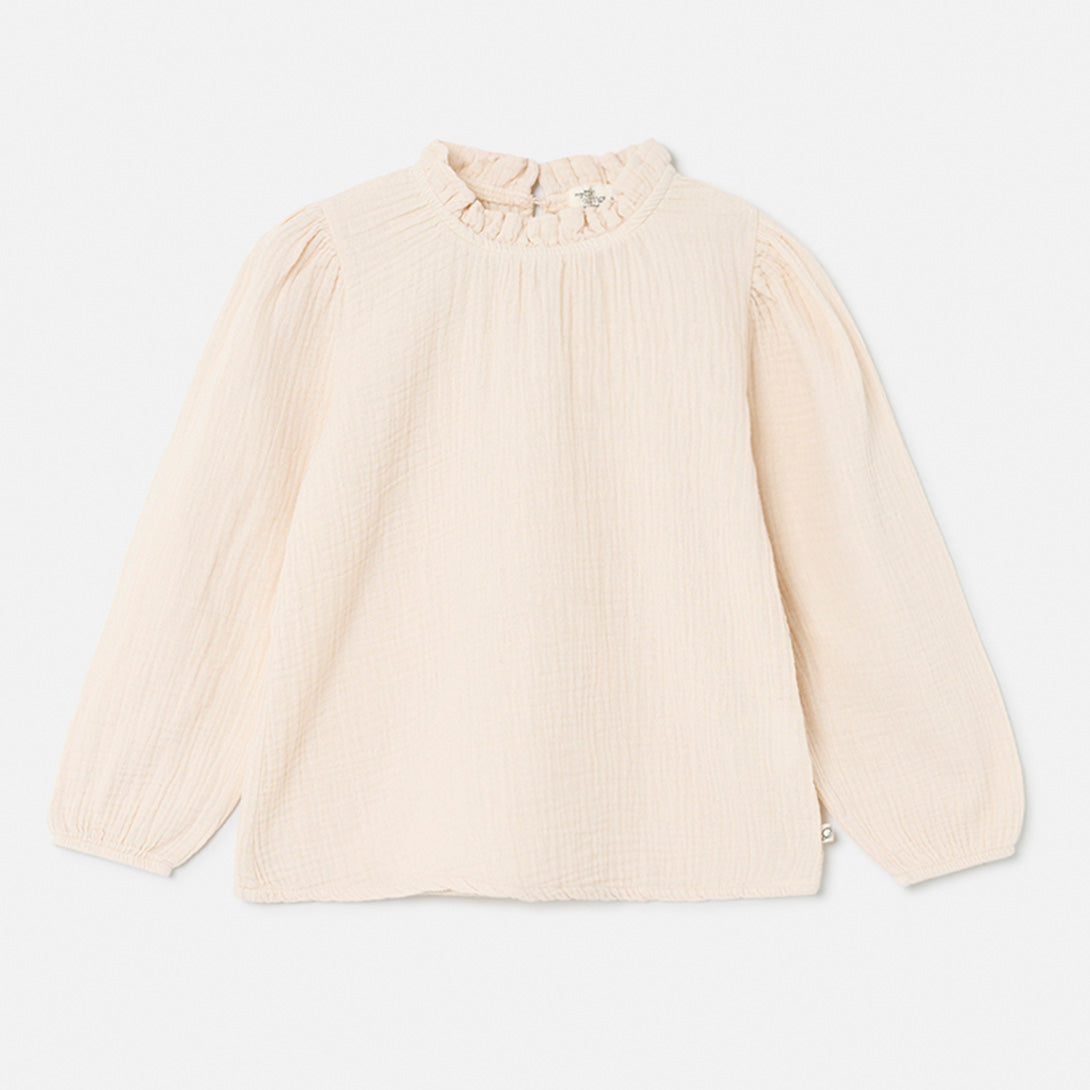 【my little cozmo】【40%OFF】Soft gauze blouse Stone 長袖ブラウス 2Y,4Y,6Y  | Coucoubebe/ククベベ