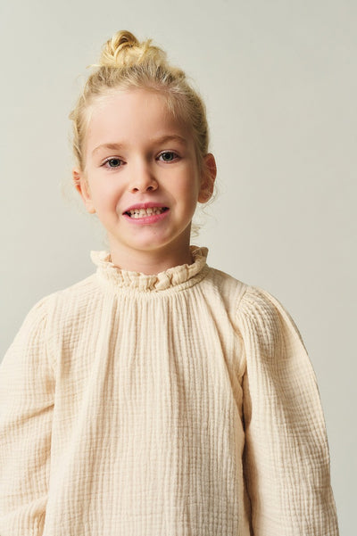 【my little cozmo】【40%OFF】Soft gauze blouse Pink 長袖ブラウス 2Y,4Y,6Y（Sub Image-2） | Coucoubebe/ククベベ