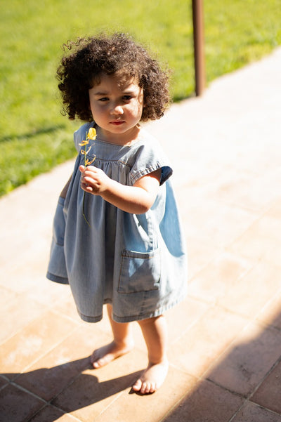 【1＋in the family】CARLOTTA denim ワンピース 12m,18m,24m,36m（Sub Image-3） | Coucoubebe/ククベベ