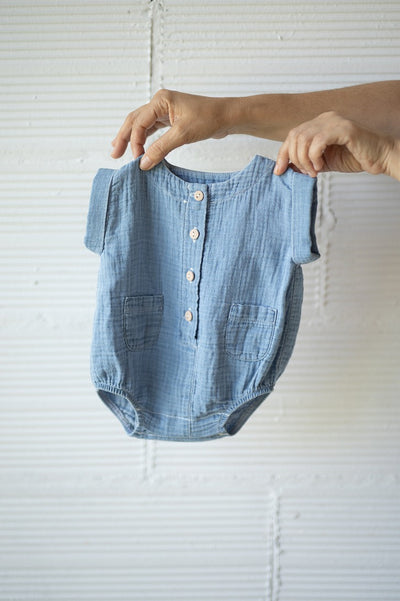 【1＋in the family】CARLO denim ロンパース 6m,9m,12m,18m（Sub Image-6） | Coucoubebe/ククベベ