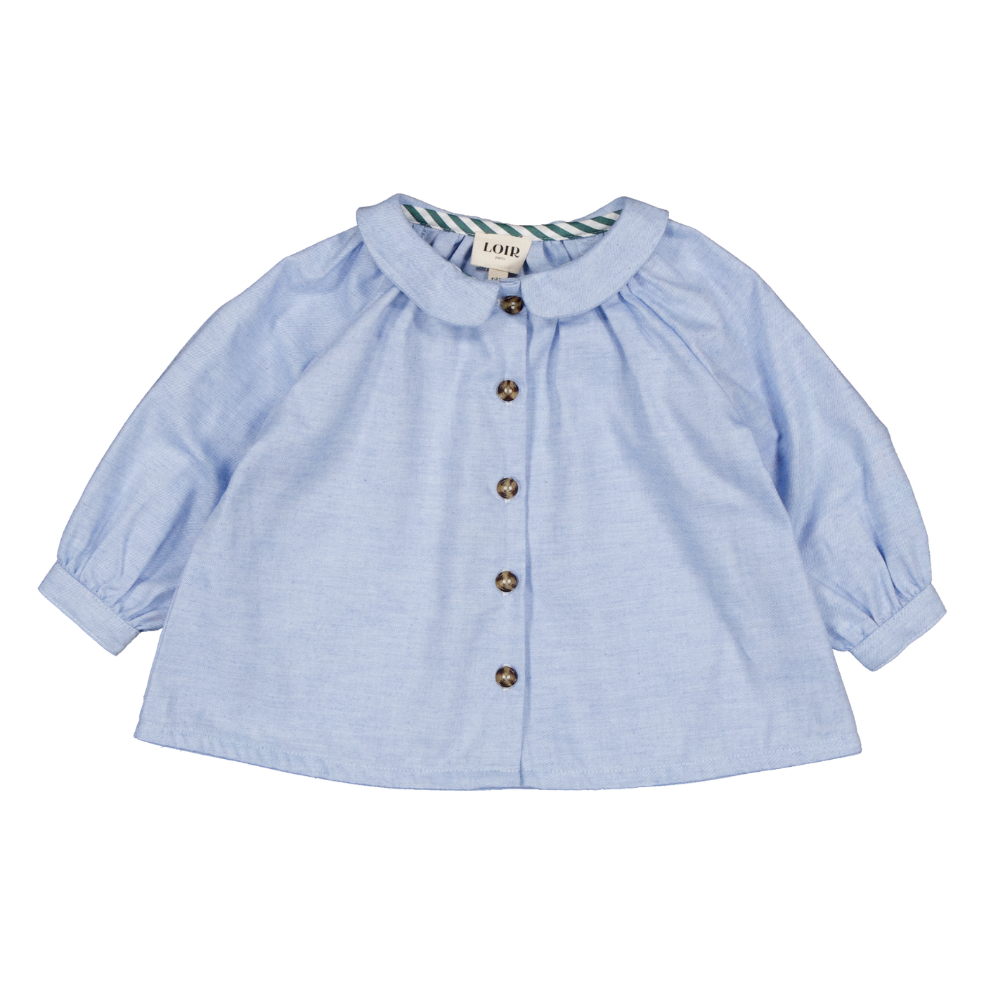 【LOIR Paris】Chemise CEZANNE BLUE FLANELLE シャツ 18m,24m,36m  | Coucoubebe/ククベベ