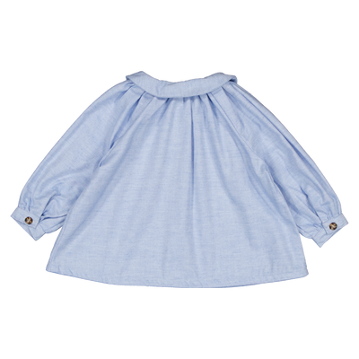 【LOIR Paris】Chemise CEZANNE BLUE FLANELLE シャツ 18m,24m,36m（Sub Image-2） | Coucoubebe/ククベベ