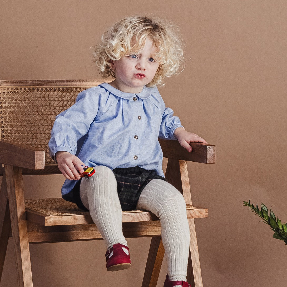 【LOIR Paris】Chemise CEZANNE BLUE FLANELLE シャツ 18m,24m,36m  | Coucoubebe/ククベベ