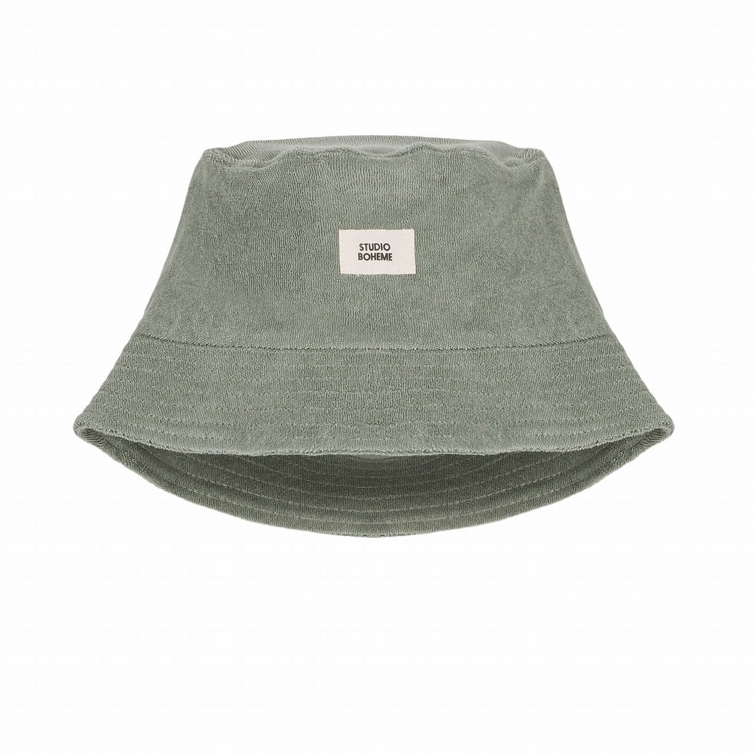 【STUDIO BOHEME】BUCKET HAT NIKO GREEN GREY 帽子 1/3Y,3/5Y  | Coucoubebe/ククベベ