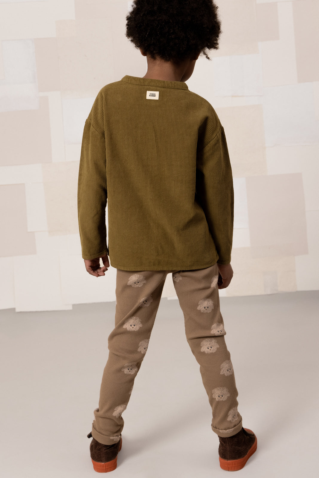 【STUDIO BOHEME】【9月上旬発送】ROM POM LEGGINGS MOCHA/DOGS レギンス 6m,12m,18m,24m,36m,4y  | Coucoubebe/ククベベ