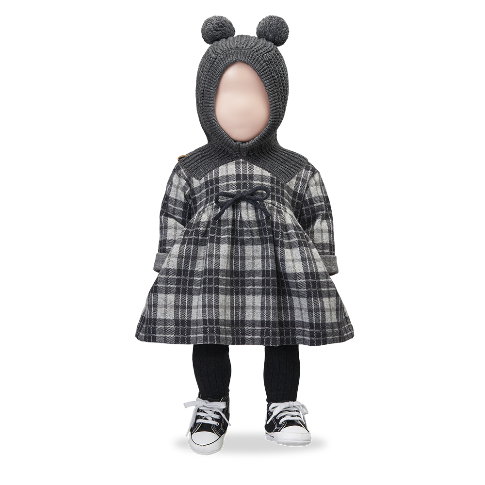 【1＋in the family】CLAUDIA anthracite ワンピース 12m,18m,24m,36m  | Coucoubebe/ククベベ