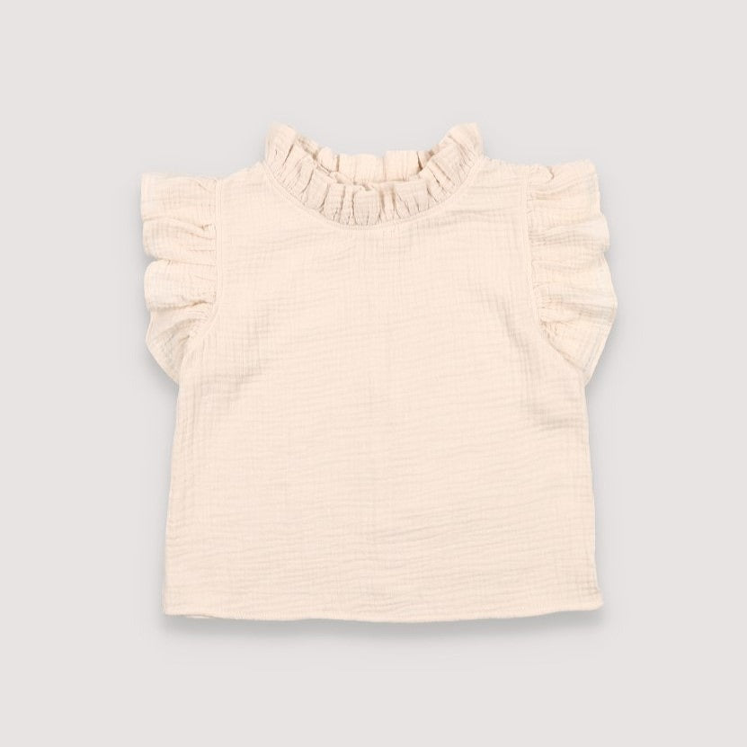 【the new society】【30%OFF】Coachella Blouse Natural ブラウス 3y,4y,6y  | Coucoubebe/ククベベ