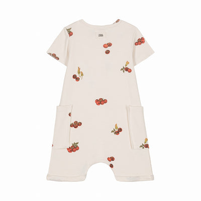 【STUDIO BOHEME】【予約】　JUMPSUIT AIMÉ ECRU TOMATO ロンパース 6m,12m,18m（Sub Image-2） | Coucoubebe/ククベベ