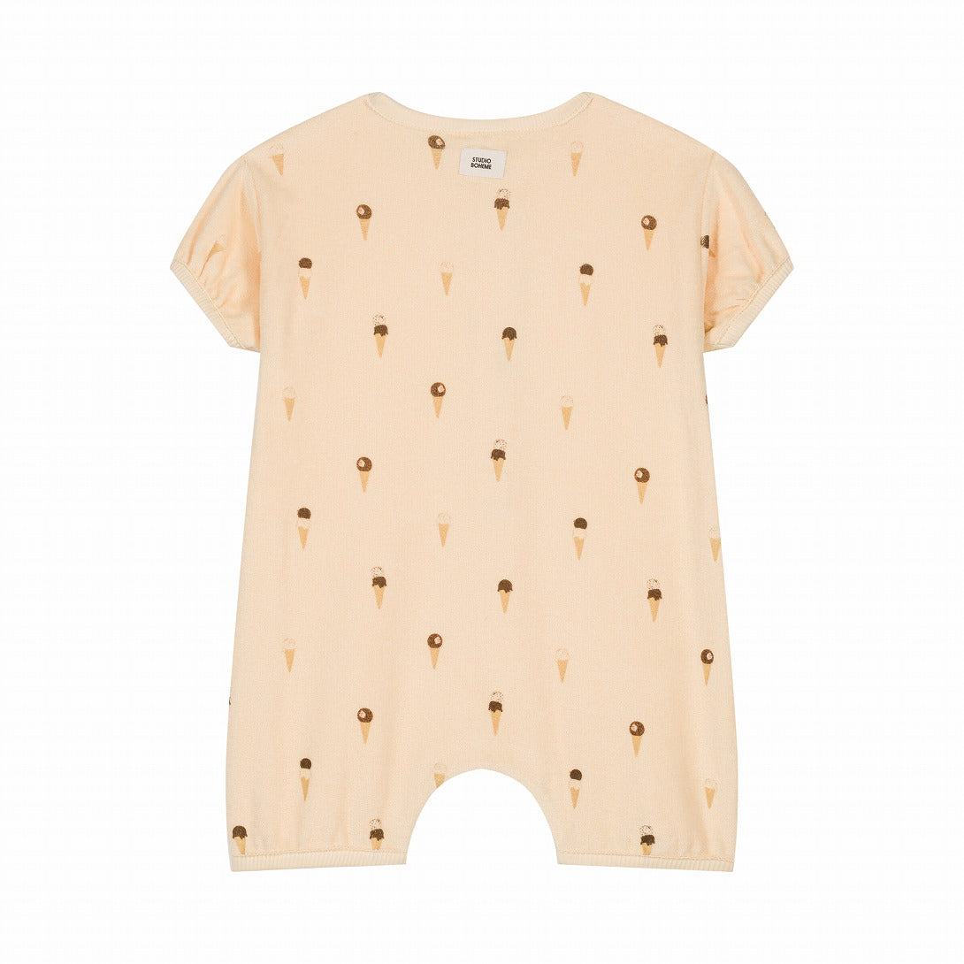 【STUDIO BOHEME】【予約】ROMPER BEBECITO VANILLA ICECREAM ロンパース 6m,12m,18m  | Coucoubebe/ククベベ