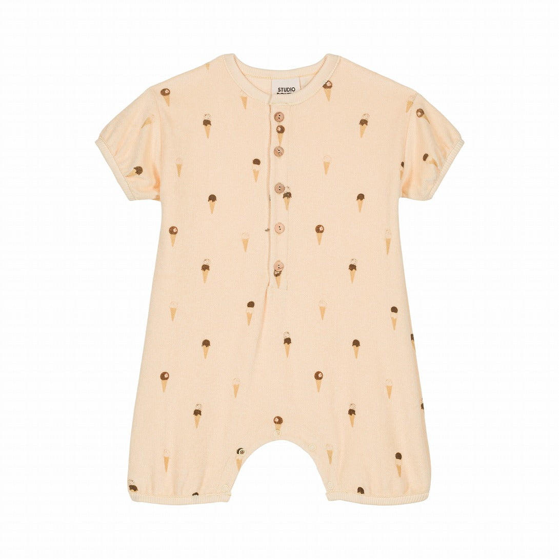 【STUDIO BOHEME】【予約】ROMPER BEBECITO VANILLA ICECREAM ロンパース 6m,12m,18m  | Coucoubebe/ククベベ