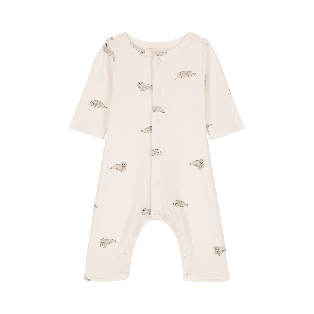 【STUDIO BOHEME】BEN JUMPSUIT ECRU-SEALS ロンパース 3m,6m,12m  | Coucoubebe/ククベベ