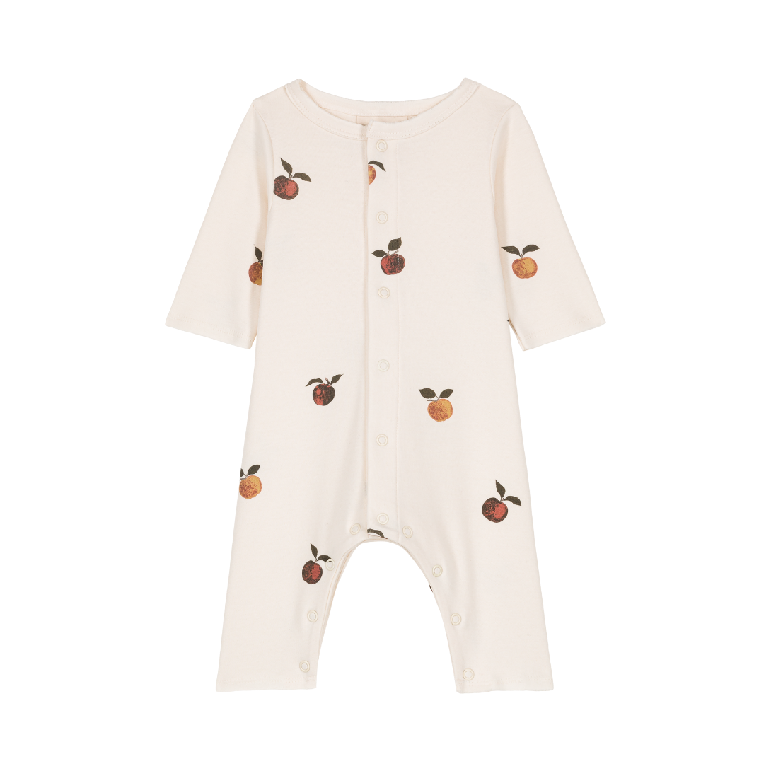 【STUDIO BOHEME】BEN JUMPSUIT ECRU-APPLES ロンパース 3m,6m,12m  | Coucoubebe/ククベベ