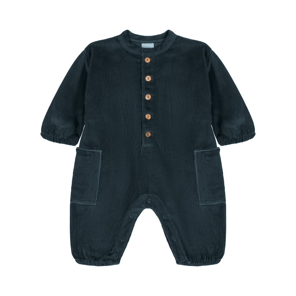 【STUDIO BOHEME】BIG PAPI JUMPSUIT BLUE DENIM ロンパース 12m,18m,24m  | Coucoubebe/ククベベ