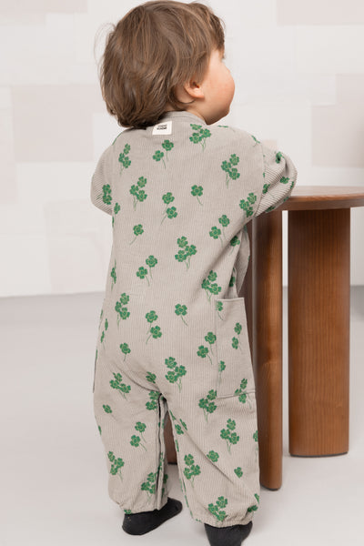 【STUDIO BOHEME】【9月上旬発送】BIG PAPI JUMPSUIT GREY/CLOVERS ロンパース 6m,12m,18m,24m（Sub Image-5） | Coucoubebe/ククベベ