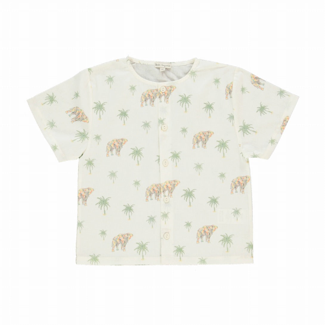 【Bebe Organic】Cairo Shirt Tropical 半袖シャツ 2Y,3Y,4Y  | Coucoubebe/ククベベ