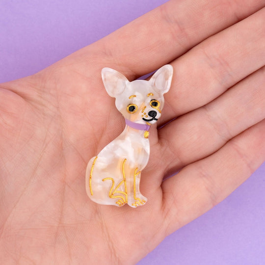 ハンドメイドベビーヘアクリップ　ヘアクリップ　チワワ様 Coucou Suzette】Chihuahua Hair Clip チワワヘアクリップ
