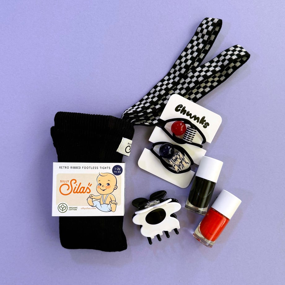 SILLY Silas】Footless Collection Classic Black Checked