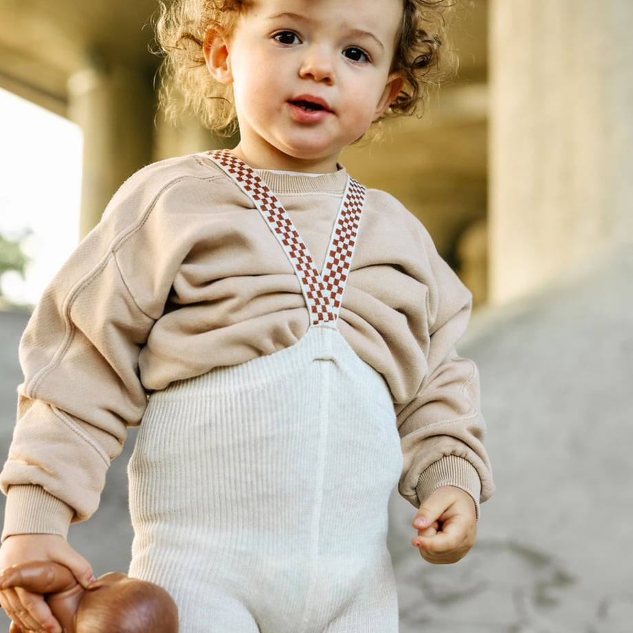 【SILLY Silas】Footless Collection Cream Blend Checked レギンス 6-12m,1-2y,2-3y  | Coucoubebe/ククベベ