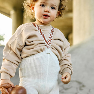 【SILLY Silas】Footless Collection Cream Blend Checked レギンス 6-12m,1-2y,2-3y（Sub Image-4） | Coucoubebe/ククベベ