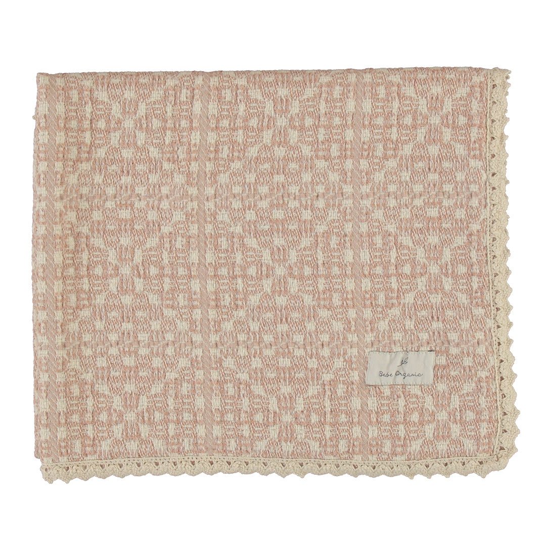 【Bebe Organic】Crochet Blanket Crochet Faded Rose ブランケット Baby Size  | Coucoubebe/ククベベ