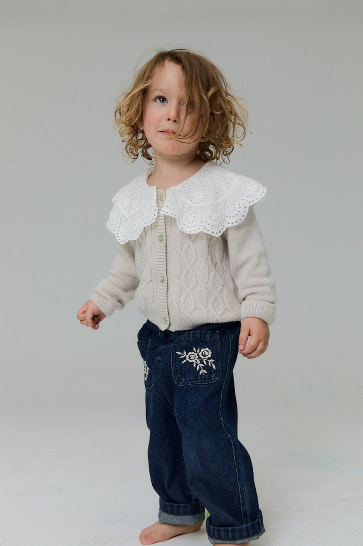 【the new society】Reykjavík Baby Cardigan Vanilla Cream カーディガン 18m,24m  | Coucoubebe/ククベベ