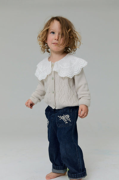 【the new society】Reykjavík Baby Cardigan Vanilla Cream カーディガン 18m,24m（Sub Image-4） | Coucoubebe/ククベベ