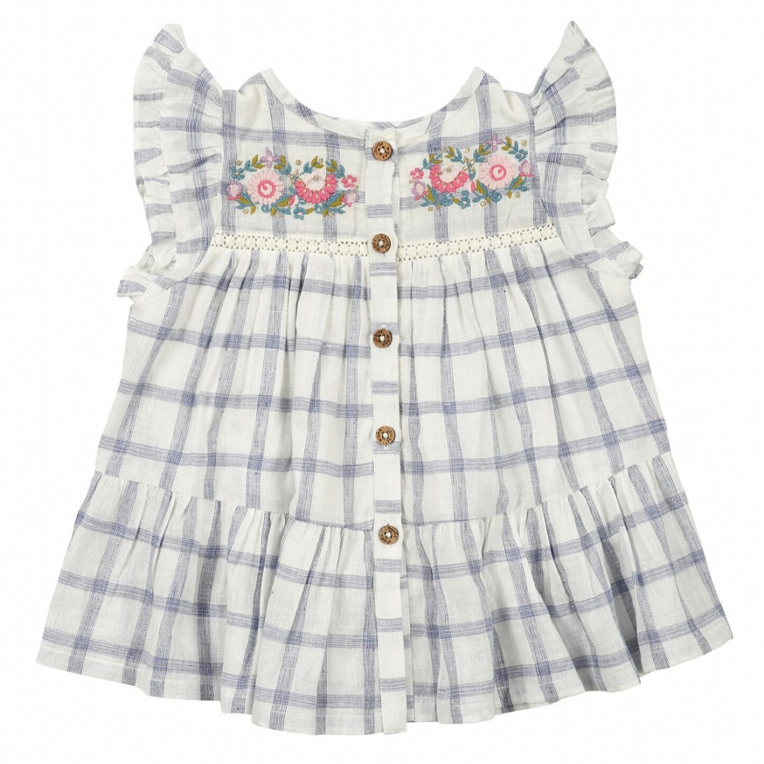 【LOUISE MISHA】【30%OFF】Dress Carlina Blue River Checks ワンピース 18m,24m,3y,4y  | Coucoubebe/ククベベ