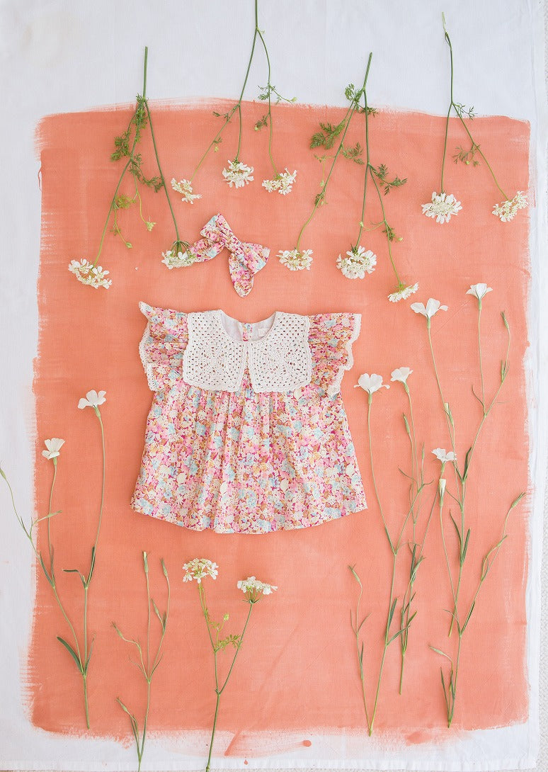【LOUISE MISHA】【30%OFF】Dress Warisa Pink Sweet Pastel ワンピース 24m,3y,4y  | Coucoubebe/ククベベ
