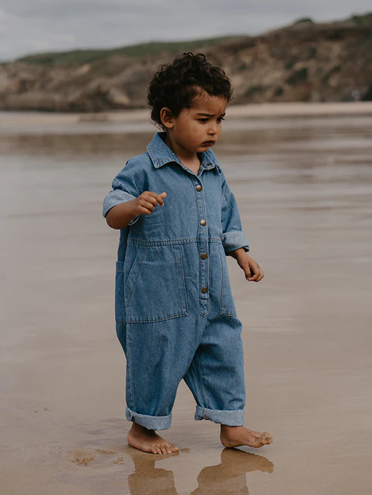 【THE SIMPLE FOLK】The Denim Boiler Suit light denim ボイラースーツ 18-24m,2-3y,3-4y,4-5y  | Coucoubebe/ククベベ