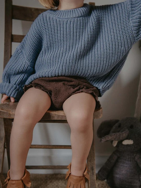 【THE SIMPLE FOLK】The Chunky Sweater cornflower blue セーター 12-18m,18-24m,2-3y,4-5y  | Coucoubebe/ククベベ