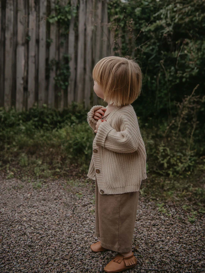 【THE SIMPLE FOLK】The Chunky Cardigan oatmeal カーディガン 12-18m,18-24m,2-3y,4-5y（Sub Image-3） | Coucoubebe/ククベベ