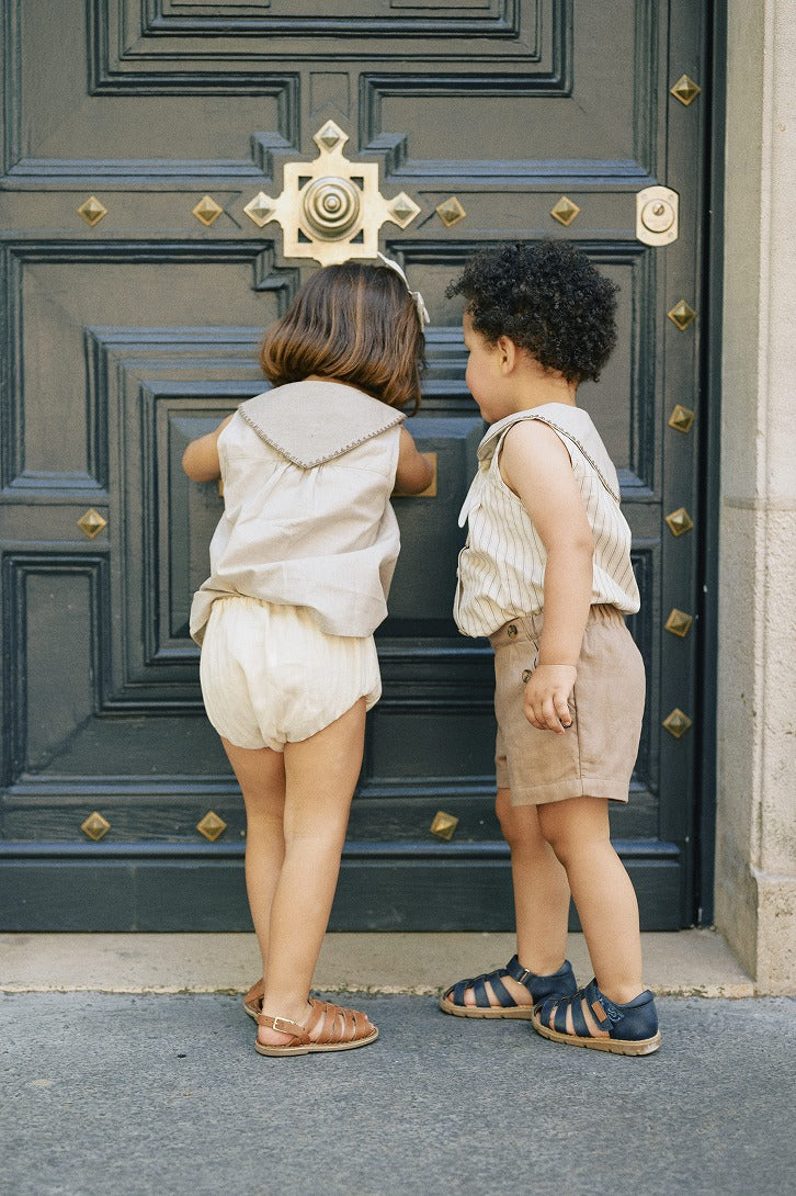 【Maison Marelle】Short SUFFREN brown ショーツ 18m,24m,3y  | Coucoubebe/ククベベ
