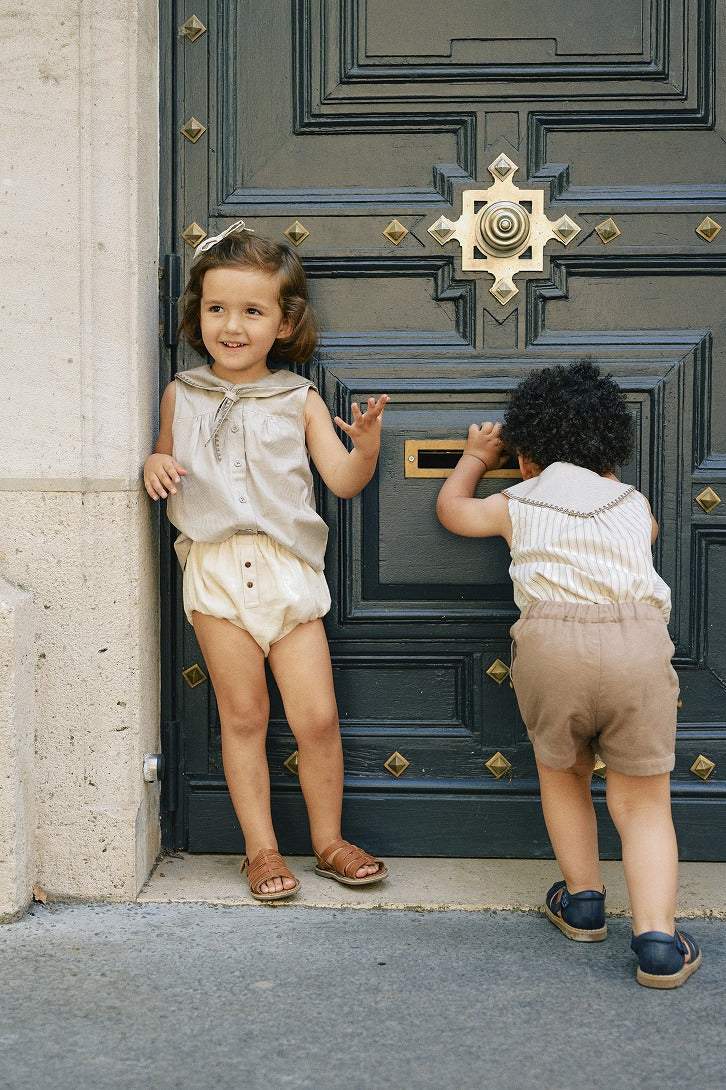 【Maison Marelle】Short SUFFREN brown ショーツ 18m,24m,3y  | Coucoubebe/ククベベ