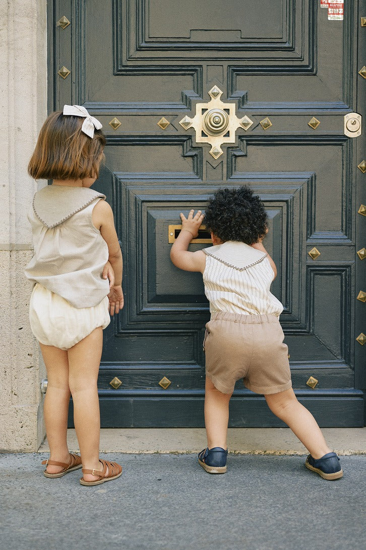 【Maison Marelle】Short SUFFREN brown ショーツ 18m,24m,3y  | Coucoubebe/ククベベ