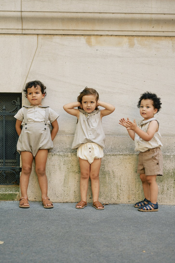 【Maison Marelle】Short SUFFREN brown ショーツ 18m,24m,3y  | Coucoubebe/ククベベ
