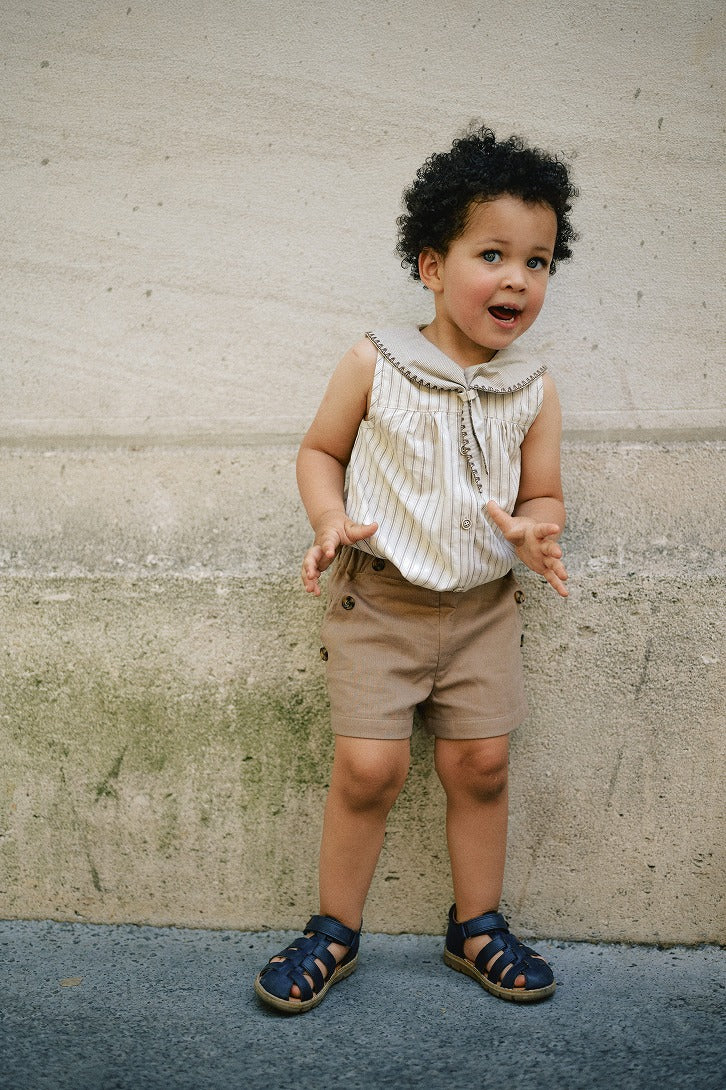 【Maison Marelle】Short SUFFREN brown ショーツ 18m,24m,3y  | Coucoubebe/ククベベ