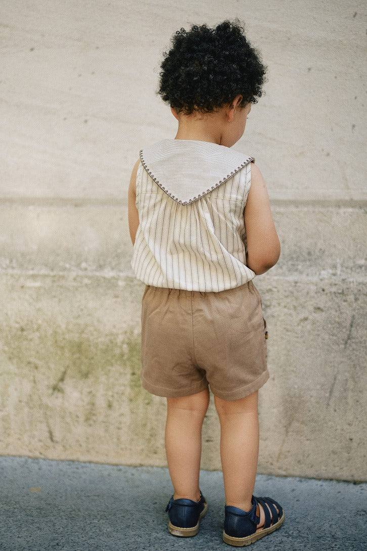 【Maison Marelle】Short SUFFREN brown ショーツ 18m,24m,3y  | Coucoubebe/ククベベ