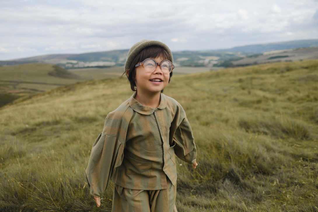 【organic zoo】Woodland Stripes Lodge Shirt シャツ 6-12M,1-2Y,2-3Y,3-4Y,4-5Y  | Coucoubebe/ククベベ