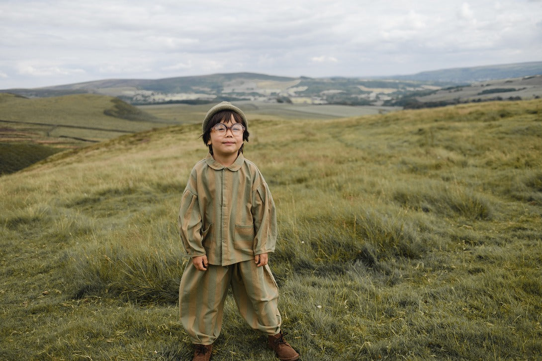 【organic zoo】Woodland Stripes Lodge Shirt シャツ 6-12M,1-2Y,2-3Y,3-4Y,4-5Y  | Coucoubebe/ククベベ