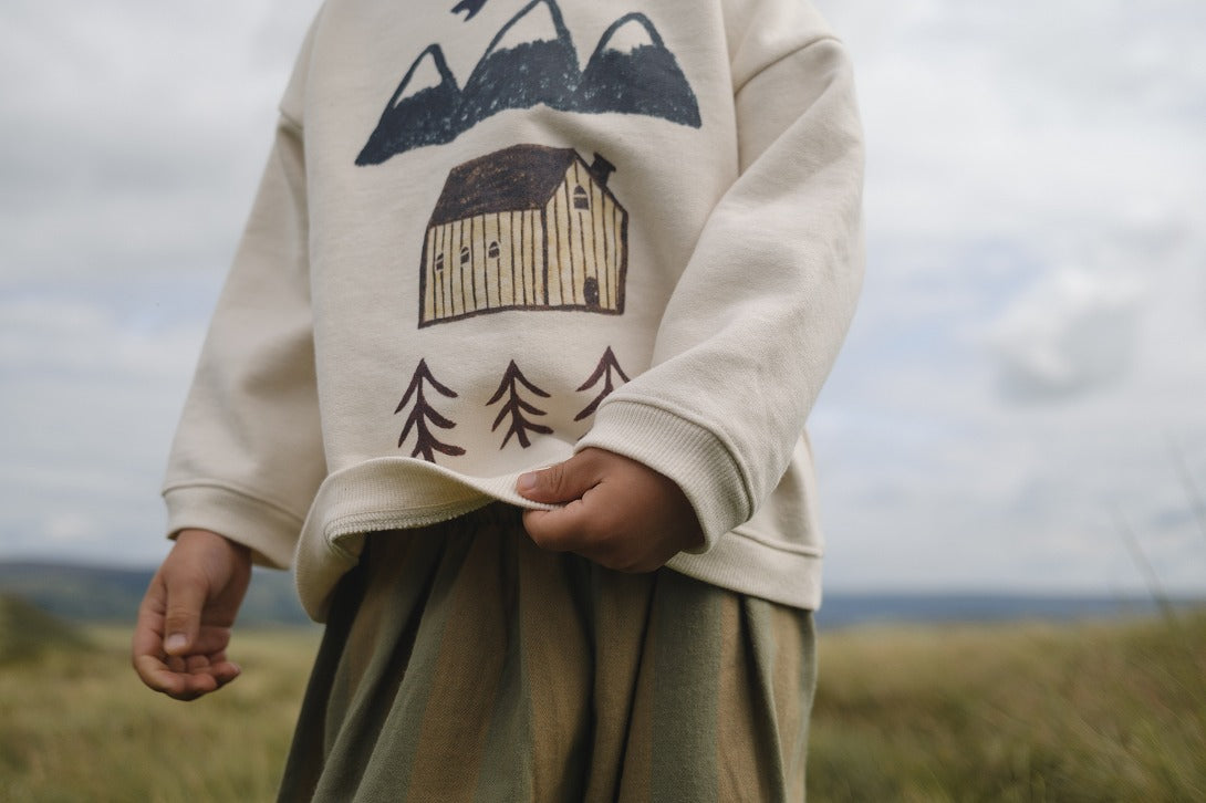 【organic zoo】Cabin Adventure Sweatshirt Undyed スウェット 6-12M,1-2Y,2-3Y,3-4Y,4-5Y  | Coucoubebe/ククベベ