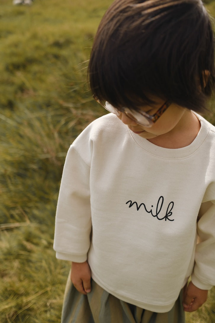【organic zoo】Milk Sweatshirt Undyed スウェット 3-6M,6-12M,1-2Y,2-3Y,3-4Y  | Coucoubebe/ククベベ